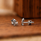 AMONROO® 925 Silver Jewellery for Women - 925 Sterling Silver Deer Fawn Stud Earrings, Woodland Animal Jewellery, Gift for Women | 925 Stamp, Warranty & Authenticity Certificate