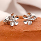 925 Silver Flower Stud Earrings Dainty Floral Earrings
