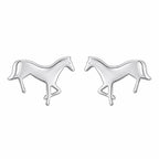 AMONROO® 925 Silver Jewellery for Women - 925 Sterling Silver Horse Stud Earrings, Horse Design Earrings, Equestrian Jewellery Gift | 925 Stamp, Warranty & Authenticity Certificate