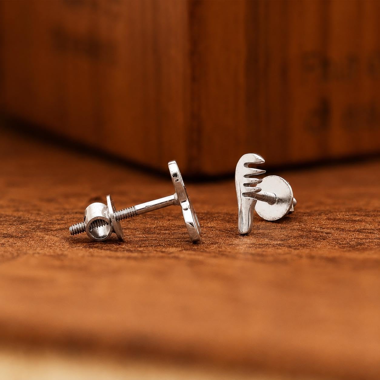 AMONROO® 925 Silver Jewellery for Women - 925 Sterling Silver Scissors Comb Stud Earrings, Hairdresser Earrings, Salon Jewellery Gift | 925 Stamp, Warranty & Authenticity Certificate