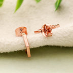 925 Sterling Silver Hexagon Hoop Earrings Rose Gold Geometric