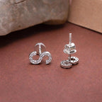 Sterling Silver Letter S Stud Earrings, Initial Alphabet Jewelry