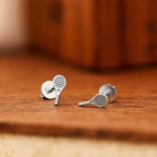 AMONROO® 925 Silver Jewellery for Women - 925 Sterling Silver Tennis Racket Stud Earrings, Sports Earrings, Tennis Lover Gift | 925 Stamp, Warranty & Authenticity Certificate