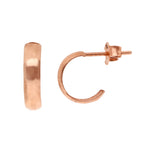 925 Sterling Silver Huggie Hoop Earrings Rose Gold Minimal