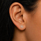 AMONROO® 925 Silver Jewellery for Women - 925 Sterling Silver Mountain Stud Earrings, Nature Design Earrings, Minimalist Daily Wear Jewellery | 925 Stamp, Warranty & Authenticity Certificate