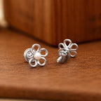 AMONROO® 925 Silver Jewellery for Women - 925 Sterling Silver Flower Pearl Stud Earrings, Floral Daisy Earrings, Daily Wear Jewellery | 925 Stamp, Warranty & Authenticity Certificate