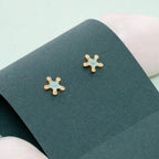 AMONROO® 925 Silver Jewellery for Women - 925 Sterling Silver Turquoise Star Enamel Stud Earrings, CZ Star Earrings, Daily Wear Jewellery | 925 Stamp, Warranty & Authenticity Certificate