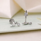 AMONROO® 925 Silver Jewellery for Women - 925 Sterling Silver CZ Bird Stud Earrings, Dove Design Earrings, Dainty Daily Wear Jewellery | 925 Stamp, Warranty & Authenticity Certificate