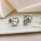 AMONROO® 925 Silver Jewellery for Women - 925 Sterling Silver Cat Stud Earrings, Kitty Heart Earrings, Animal Jewellery Gift | 925 Stamp, Warranty & Authenticity Certificate