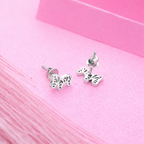 925 Sterling Silver Zebra Stud Earrings Safari Animal Jewelry