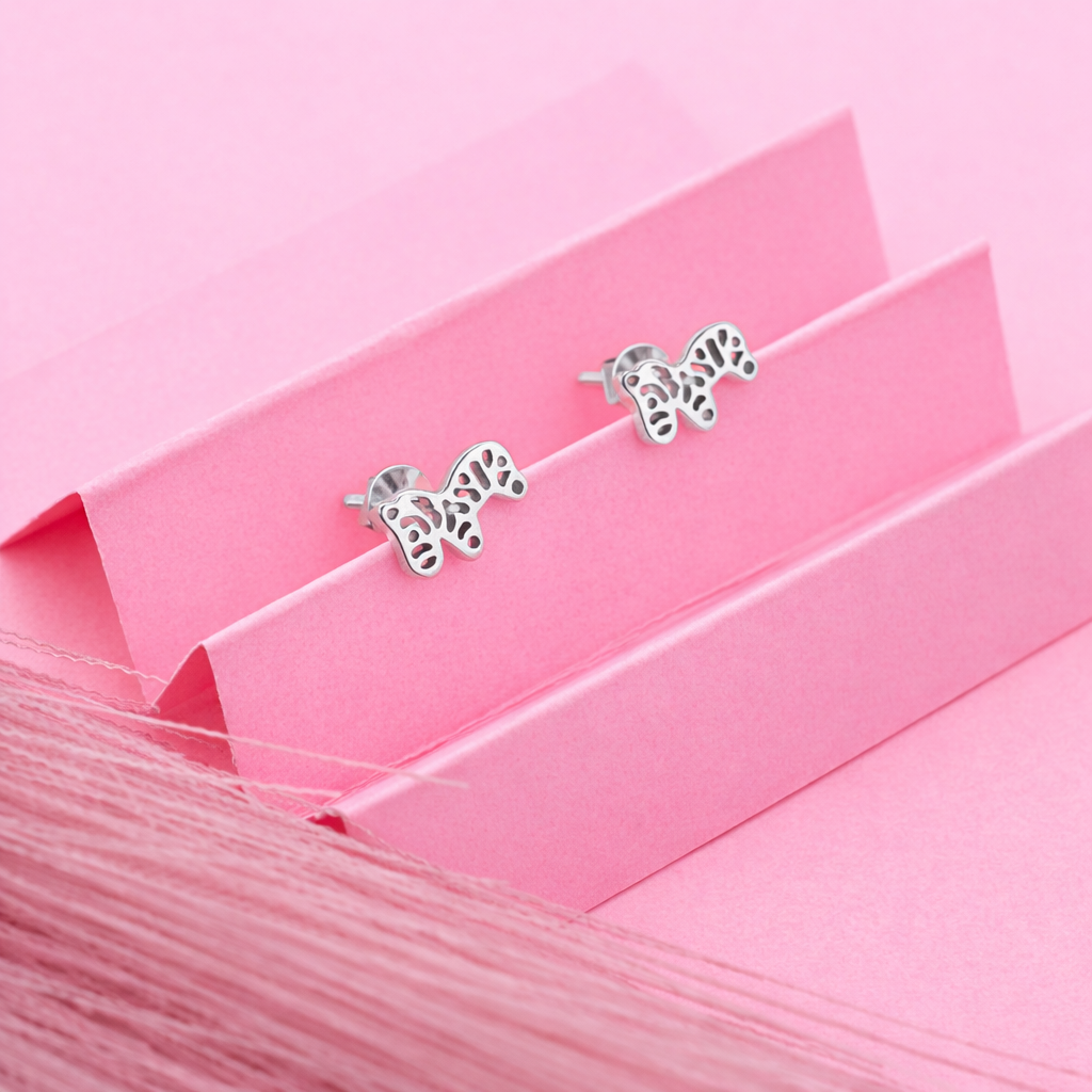 925 Sterling Silver Zebra Stud Earrings Safari Animal Jewelry