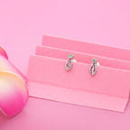 AMONROO® 925 Silver Jewellery for Women - 925 Sterling Silver Pink Marquise CZ Stud Earrings, Pink Stone Earrings, Dainty Jewellery Gift | 925 Stamp, Warranty & Authenticity Certificate