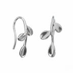 925 Silver Dainty Leaf Stud Earrings