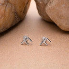 925 Sterling Silver Initial F Stud Earrings, Dainty Letter F Earrings for Women, Small Alphabet Earring Set, Personalized Jewelry Gift