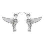 AMONROO® 925 Silver Jewellery for Women - 925 Sterling Silver Hummingbird Stud Earrings, Bird Design Earrings, Nature Inspired Jewellery | 925 Stamp, Warranty & Authenticity Certificate