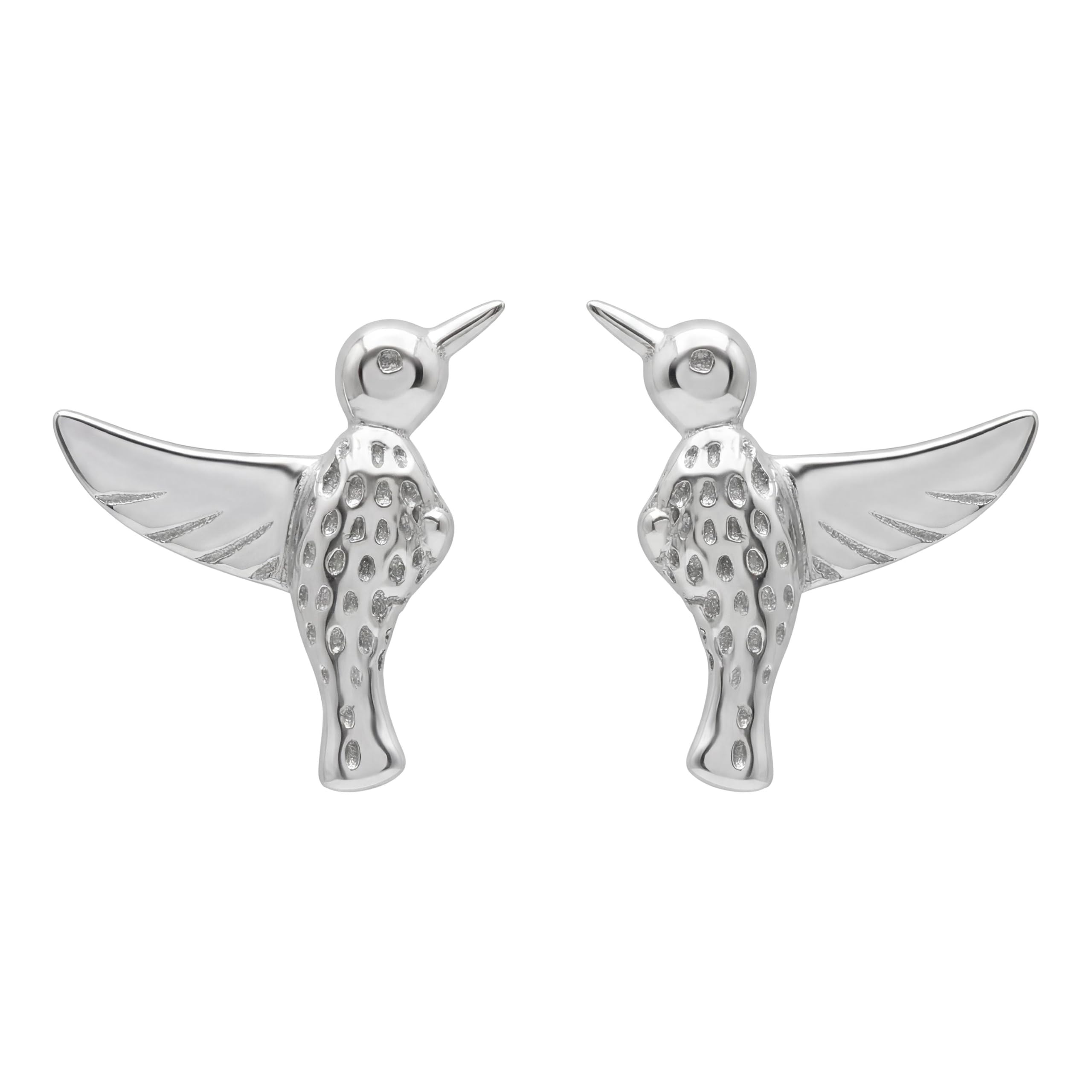 AMONROO® 925 Silver Jewellery for Women - 925 Sterling Silver Hummingbird Stud Earrings, Bird Design Earrings, Nature Inspired Jewellery | 925 Stamp, Warranty & Authenticity Certificate