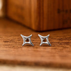 AMONROO® 925 Silver Jewellery for Women - 925 Sterling Silver Geometric Open Heart Stud Earrings, Minimalist Modern Jewellery, Daily Wear | 925 Stamp, Warranty & Authenticity Certificate