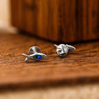 AMONROO® 925 Silver Jewellery for Women - 925 Sterling Silver Blue Green Fish Enamel Stud Earrings, Ocean Animal Jewellery Gift | 925 Stamp, Warranty & Authenticity Certificate