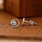 AMONROO® 925 Silver Jewellery for Women - 925 Sterling Silver Mountain Stud Earrings, Nature Design Earrings, Minimalist Daily Wear Jewellery | 925 Stamp, Warranty & Authenticity Certificate