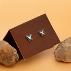 AMONROO® 925 Silver Jewellery for Women - 925 Sterling Silver Black Butterfly Enamel Stud Earrings, Butterfly Jewellery, Daily Wear | 925 Stamp, Warranty & Authenticity Certificate