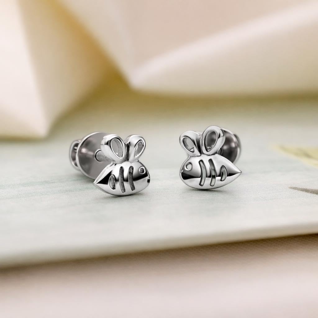 AMONROO® 925 Silver Jewellery for Women - 925 Sterling Silver Fish Stud Earrings, Animal Earrings, Ocean Design Daily Wear Jewellery | 925 Stamp, Warranty & Authenticity Certificate