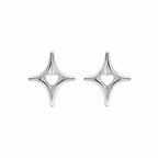 AMONROO® 925 Silver Jewellery for Women - 925 Sterling Silver Geometric Open Heart Stud Earrings, Minimalist Modern Jewellery, Daily Wear | 925 Stamp, Warranty & Authenticity Certificate