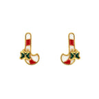 AMONROO® 925 Silver Jewellery for Women - 925 Sterling Silver Enamel Candy Cane Stud Earrings, Christmas Earrings, Festive Jewellery Gift | 925 Stamp, Warranty & Authenticity Certificate
