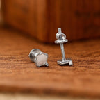 AMONROO® 925 Silver Jewellery for Women - 925 Sterling Silver White Seashell Enamel Stud Earrings, Ocean Design Jewellery Gift | 925 Stamp, Warranty & Authenticity Certificate