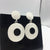 Antique white Double Round Dangle Earring