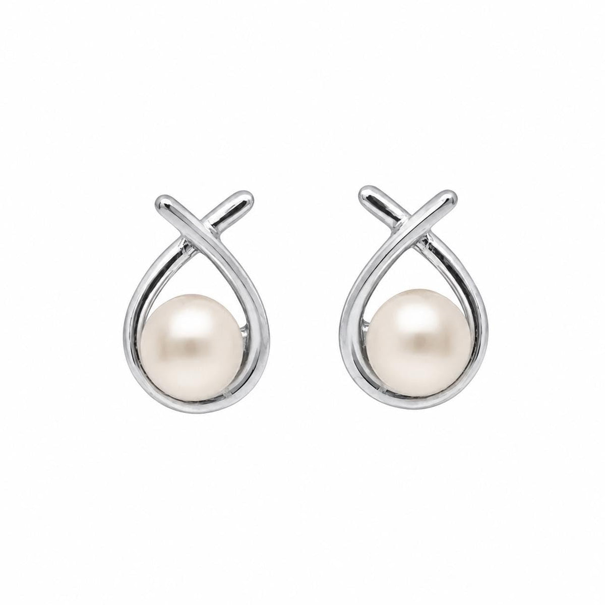 AMONROO® 925 Silver Jewellery for Women - 925 Sterling Silver Pearl Drop Stud Earrings, Pearl Earrings, Elegant Daily Wear Jewellery | 925 Stamp, Warranty & Authenticity Certificate