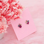 AMONROO® 925 Silver Jewellery for Women - 925 Sterling Silver Multicolour CZ Stud Earrings, Colourful Gemstone Earrings | 925 Stamp, Warranty & Authenticity Certificate
