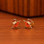 AMONROO® 925 Silver Jewellery for Women - 925 Sterling Silver Scarecrow Enamel Stud Earrings, Fall Earrings, Festive Jewellery Gift | 925 Stamp, Warranty & Authenticity Certificate