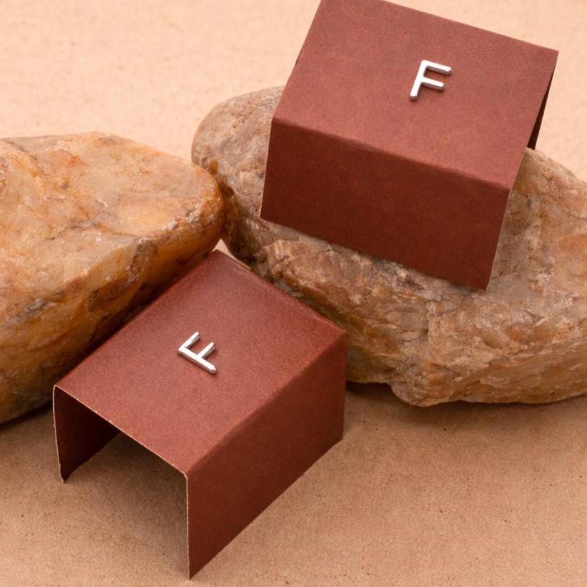 925 Sterling Silver Initial F Stud Earrings, Dainty Letter F Earrings for Women, Small Alphabet Earring Set, Personalized Jewelry Gift