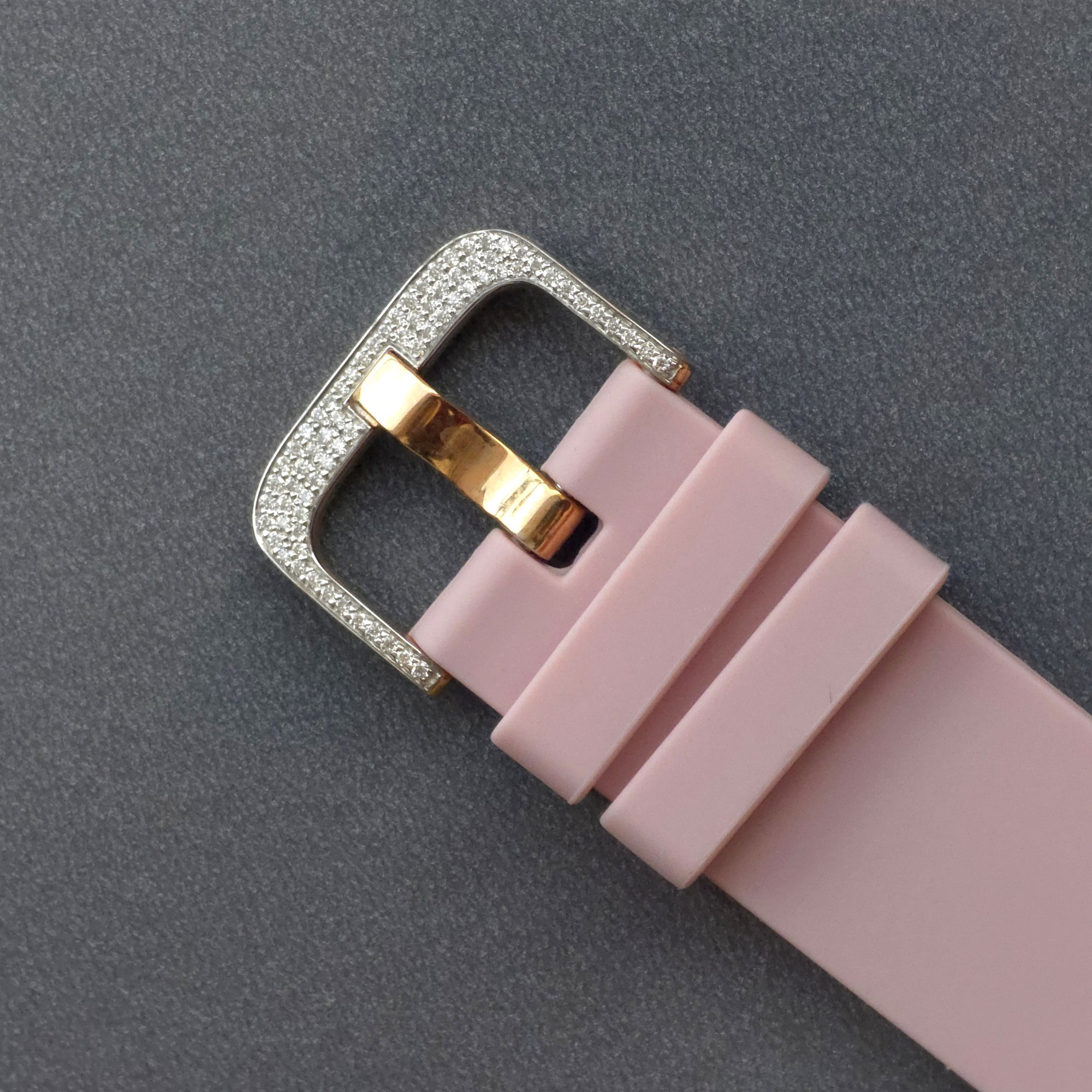 Curved Square Face Design In 925 Sterling Silver Bracelet, Pink Cabochon Jade And White Moissanites Watch Bracelet, Unique Woman Bracelet