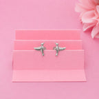 AMONROO® 925 Silver Jewellery for Women - 925 Sterling Silver Hummingbird Stud Earrings, Bird Design Earrings, Nature Inspired Jewellery | 925 Stamp, Warranty & Authenticity Certificate