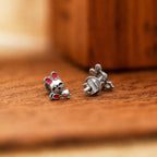 AMONROO® 925 Silver Jewellery for Women - 925 Sterling Silver Bunny Rabbit Enamel Stud Earrings, Animal Jewellery, Gift for Women | 925 Stamp, Warranty & Authenticity Certificate
