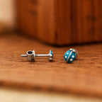 AMONROO® 925 Silver Jewellery for Women - 925 Sterling Silver Blue Ladybug Enamel Stud Earrings, Insect Jewellery, Gift for Women | 925 Stamp, Warranty & Authenticity Certificate