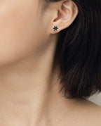 Silver Oxidised Vintage Blooming Flower Earrings 925 Sterling Gift For her