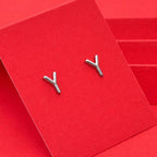 925 Sterling Silver Initial Y Stud Earrings, Dainty Letter Y Earrings for Women, Small Alphabet Earring Set, Personalized Jewelry Gift