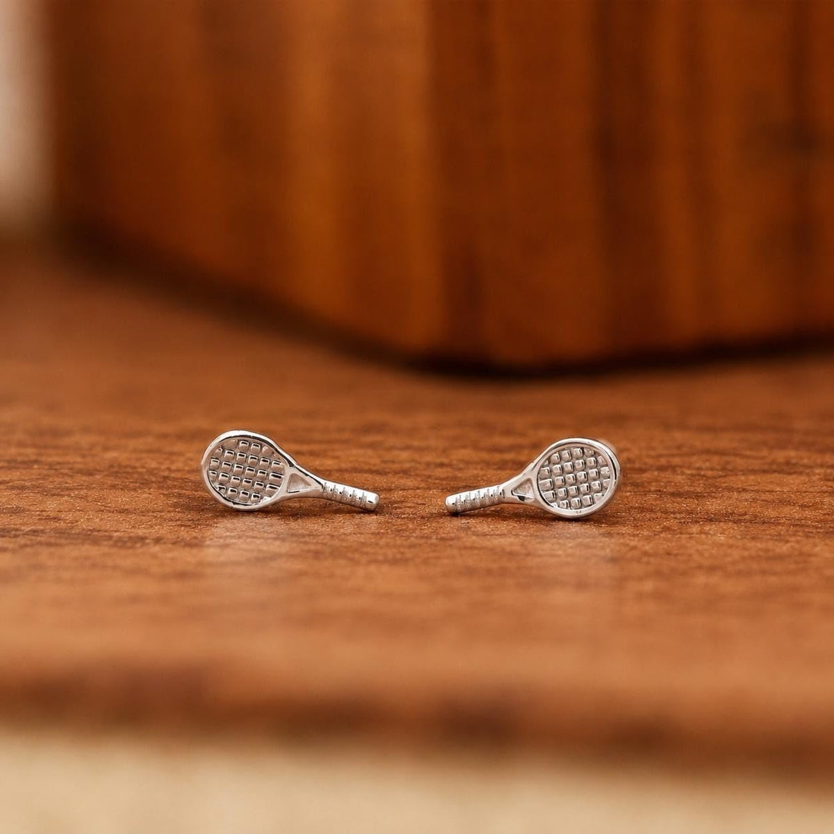 AMONROO® 925 Silver Jewellery for Women - 925 Sterling Silver Tennis Racket Stud Earrings, Sports Earrings, Tennis Lover Gift | 925 Stamp, Warranty & Authenticity Certificate