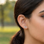 AMONROO® 925 Silver Jewellery for Women - 925 Sterling Silver Cat Stud Earrings, Kitty Heart Earrings, Animal Jewellery Gift | 925 Stamp, Warranty & Authenticity Certificate