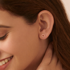 925 Sterling Silver Twisted Rope Circle Stud Earrings Minimalist Gift