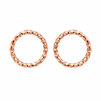 925 Sterling Silver Twisted Rope Circle Stud Earrings Minimalist Gift