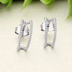 925 Sterling Silver Twisted Rope Hoop Earrings Minimalist Dainty