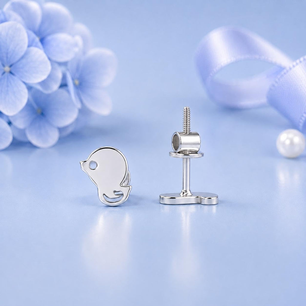 AMONROO® 925 Silver Jewellery for Women - 925 Sterling Silver Chick Bird Stud Earrings, Dainty Animal Jewellery, Gift for Women | 925 Stamp, Warranty & Authenticity Certificate