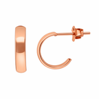 925 Sterling Silver Huggie Hoop Earrings Rose Gold Minimal
