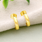 925 Sterling Silver Huggie Hoop Earrings Gold Minimal Jewelry