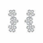 925 Sterling Silver Daisy Flower Stud Earrings Minimal Jewelry