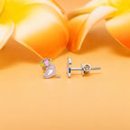 AMONROO® 925 Silver Jewellery for Women - 925 Sterling Silver Light Purple Flamingo Enamel Stud Earrings, Animal Jewellery | 925 Stamp, Warranty & Authenticity Certificate