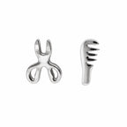 AMONROO® 925 Silver Jewellery for Women - 925 Sterling Silver Scissors Comb Stud Earrings, Hairdresser Earrings, Salon Jewellery Gift | 925 Stamp, Warranty & Authenticity Certificate